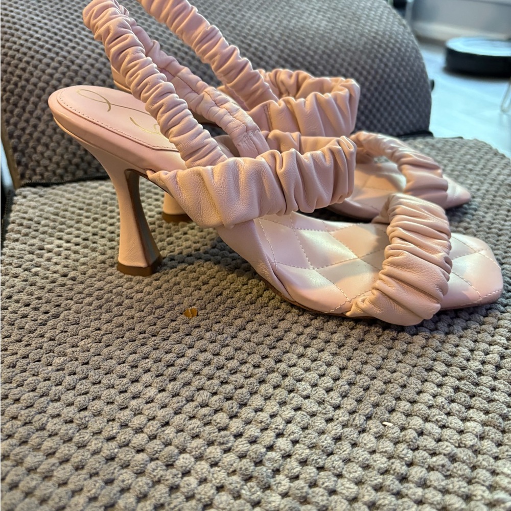 Sam Edelman Blush Ruffled Sandals - Picture 2 of 6